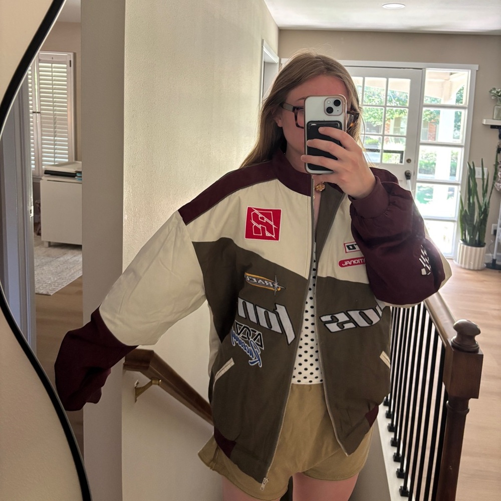 Oversized Racer Bomber Jacket M - Picture 5 of 5